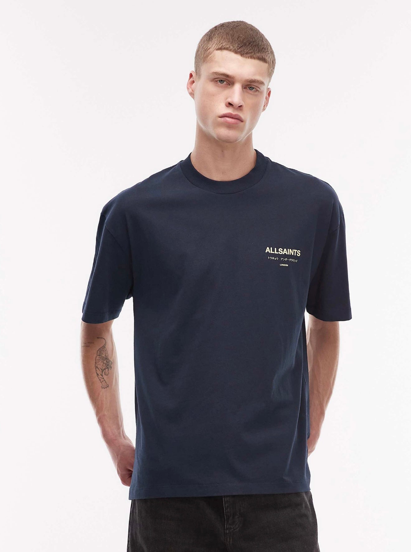 Camiseta AllSaints Underground Blue Yellow