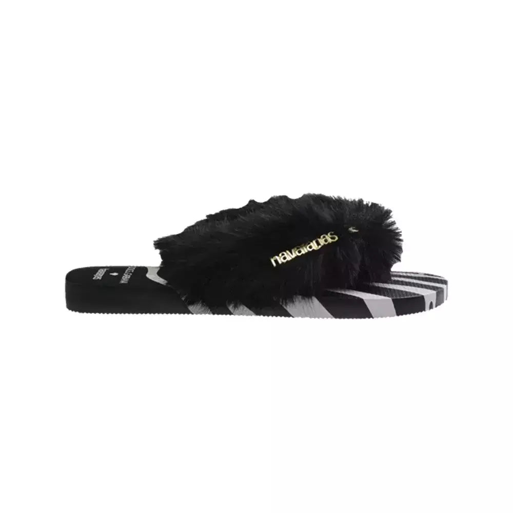 Dolce&Gabbana x Havaianas Chinelo "Top Faux Fur" Leopard