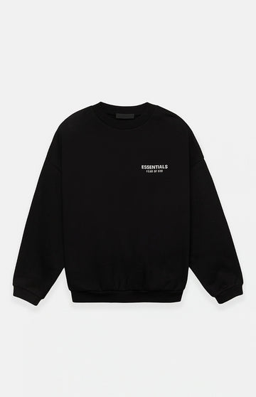 Moletom Fear of God Essentials Fleece Crewneck Black