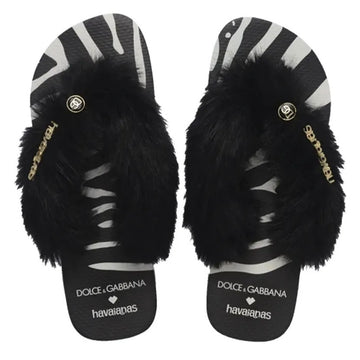 Dolce&Gabbana x Havaianas Chinelo "Top Faux Fur" Leopard