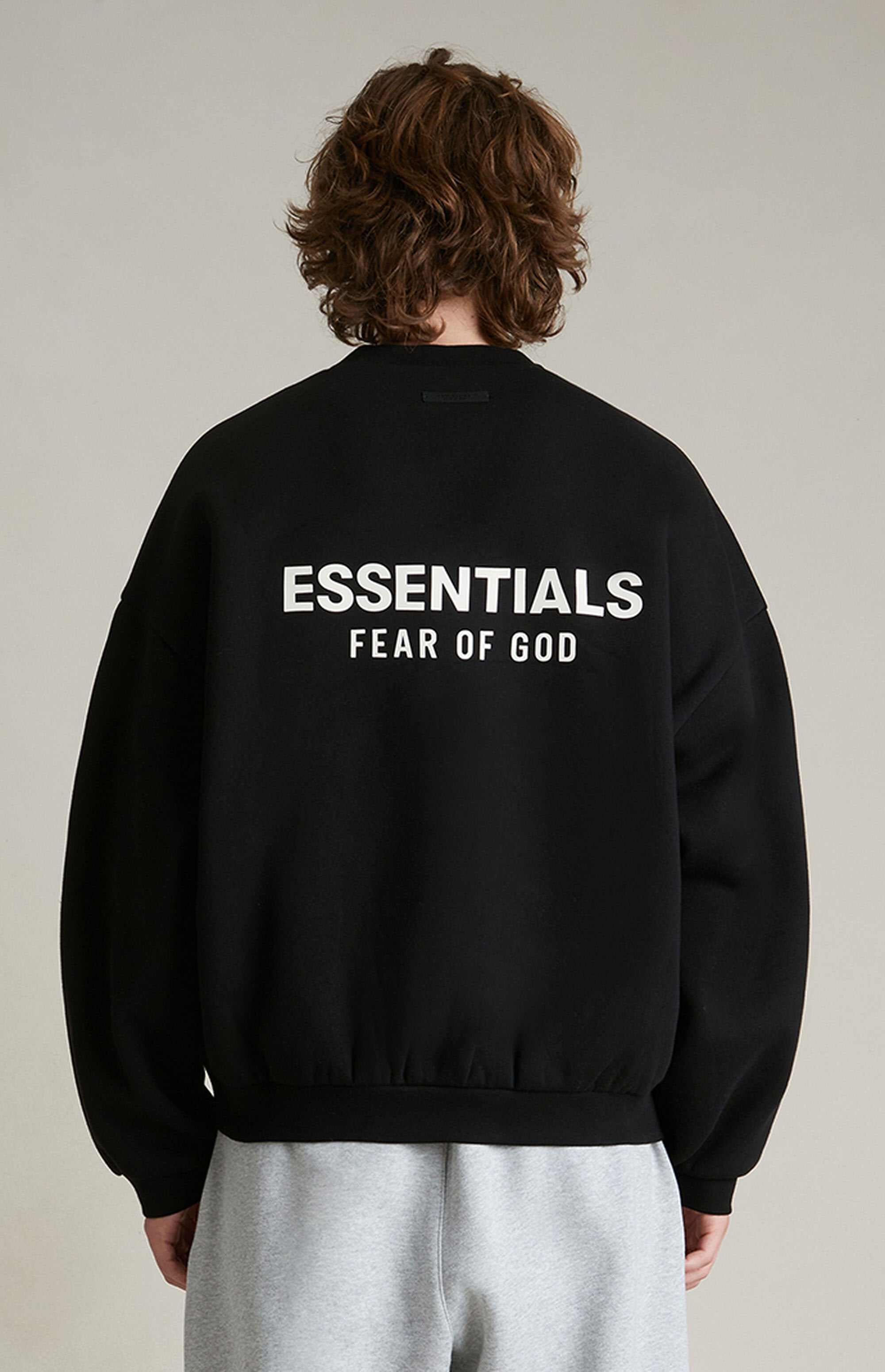Moletom Fear of God Essentials Fleece Crewneck Black