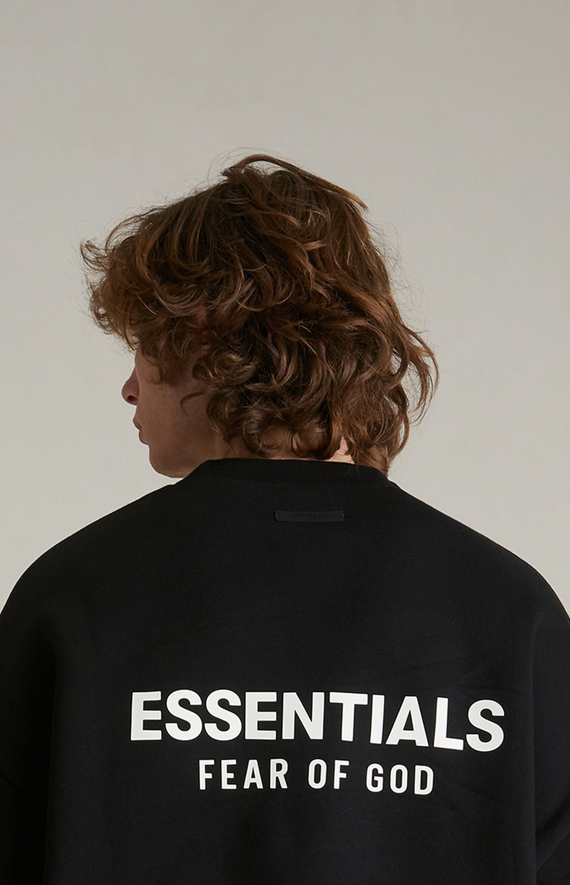 Moletom Fear of God Essentials Fleece Crewneck Black