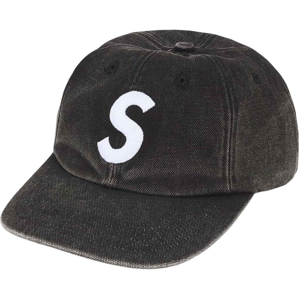 Boné Supreme 6- Panel “Pigment Coated Canvas S” Black