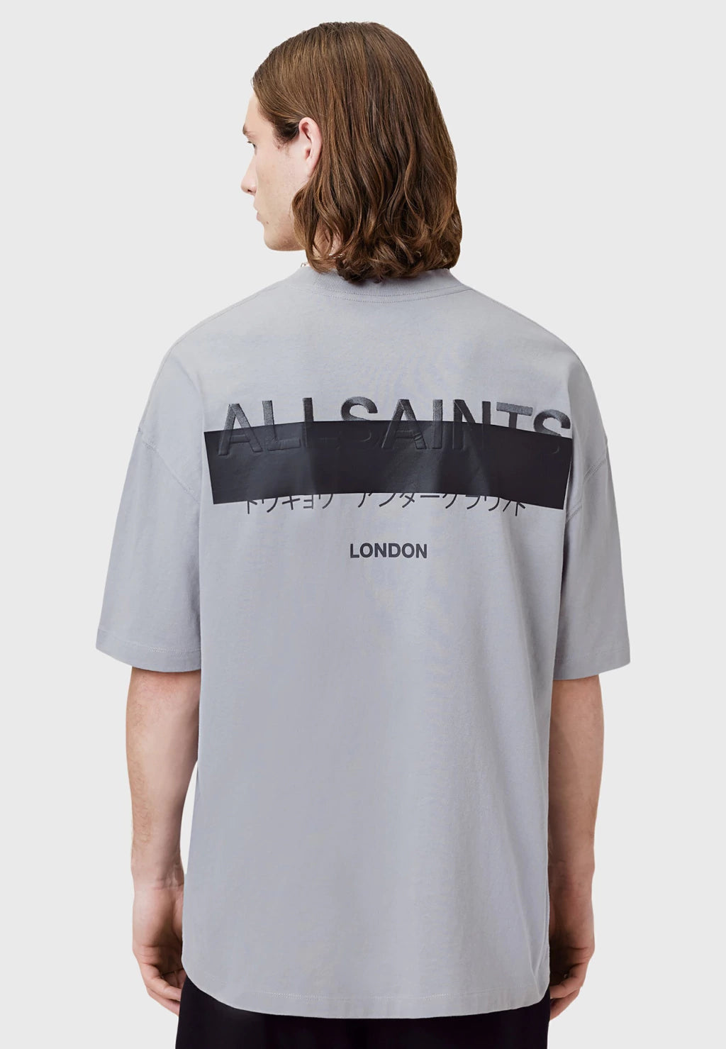 Camiseta AllSaints “Redact” Halfpipe Grey