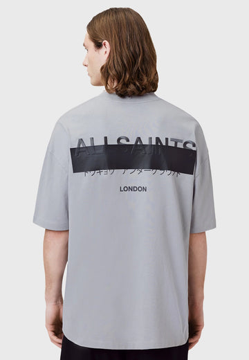 Camiseta AllSaints “Redact” Halfpipe Grey