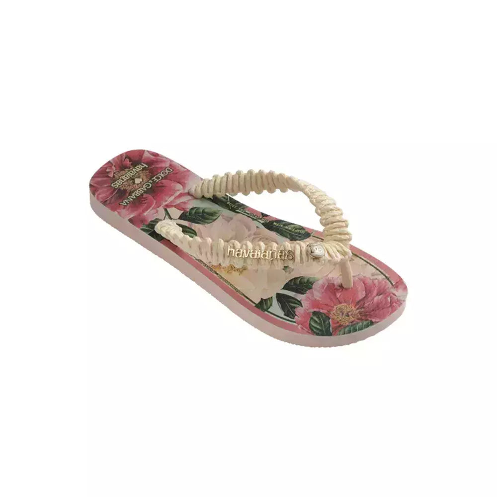 Dolce&Gabbana x Havaianas Chinelo "Top Florals Rosa Ballet"