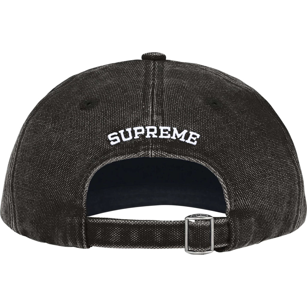 Boné Supreme 6- Panel “Pigment Coated Canvas S” Black