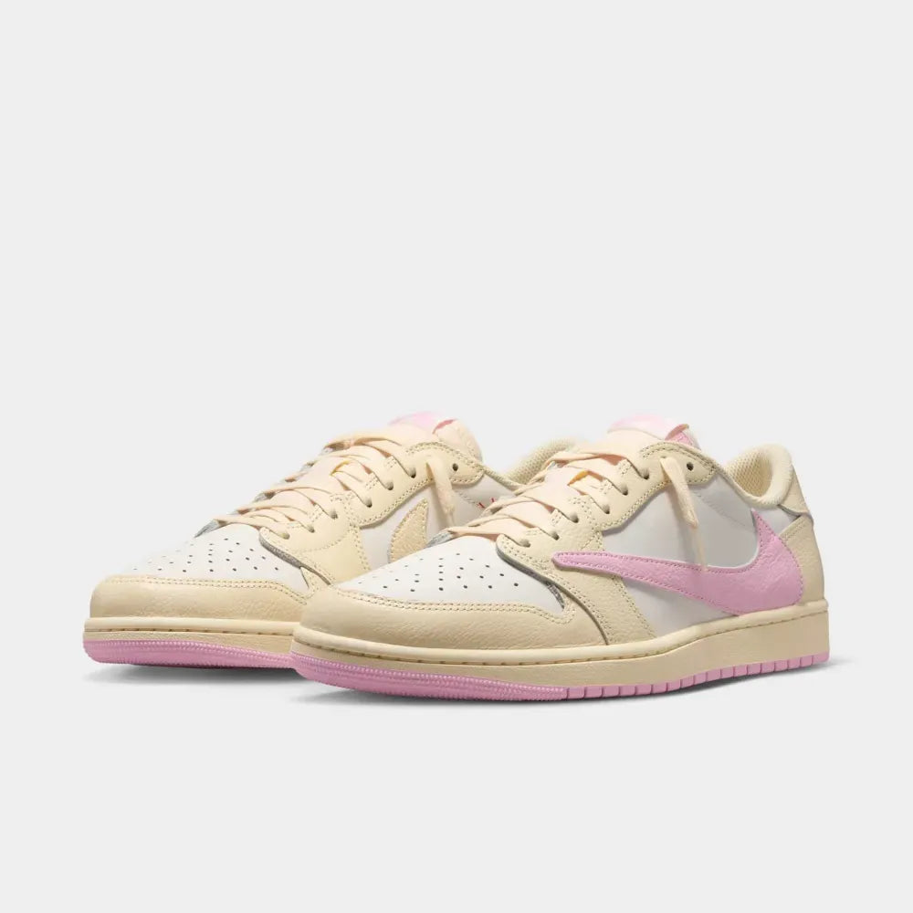 Travis Scott x Air Jordan 1 Low “Sail Shy Pink Muslin”