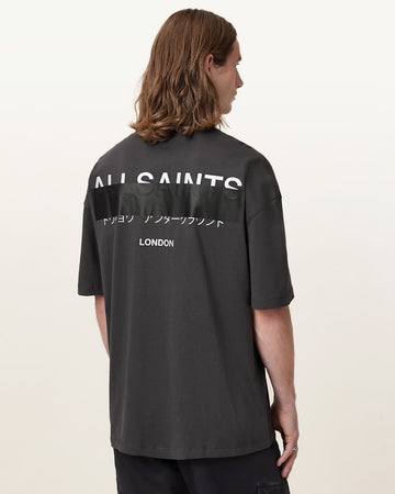 Camiseta Allsaints “Redact” Washed Black