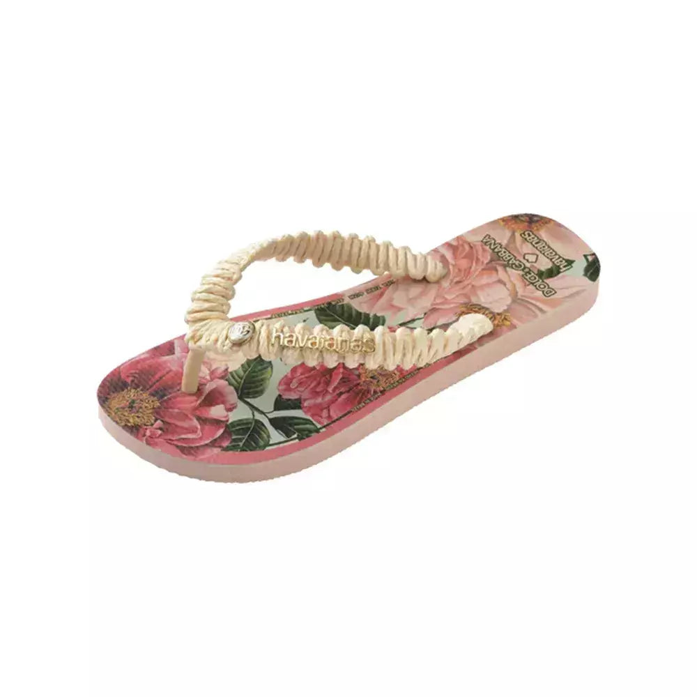 Dolce&Gabbana x Havaianas Chinelo "Top Florals Rosa Ballet"